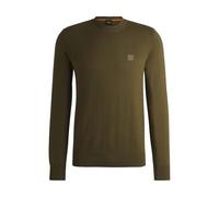 BOSS Mens Kanovano S Logo-Patch Sweater in a Cotton Blend with Cashmere