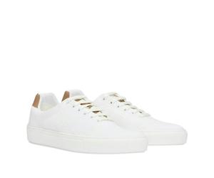 Boss Mens Katie Leather Low Cut Trainers - White - 2 UK - White - 100% Mixed