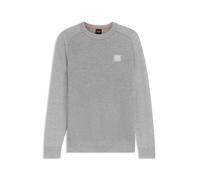 BOSS Mens Kesom in Mixed-Structure Sweater in Cotton and Cashmere