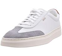 BOSS Men's Kieran Cupsole Dress Sneaker Boot, white marshmallow, 7 UK