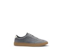 BOSS Men's Kieran Tenn Suede Trainers with Rubber Soles, Size, Medium Grey, 12 UK