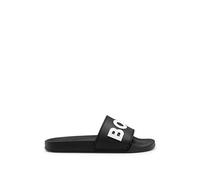 BOSS Mens Kirk Slid Italian-made slides with raised contrast logo Size 6