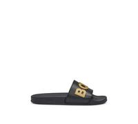BOSS Mens Kirk Slid Rubber slides with raised logo detail Size