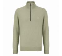 BOSS Mens Regular Fit Kanobix Quarter Zip Jumper - Colour: 370 Open Green - Size: Medium
