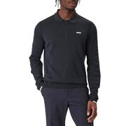 BOSS Mens Ever-X Knitted Long Sleeve Polo Shirt - Colour: 402 Dark Blue - Size: XL