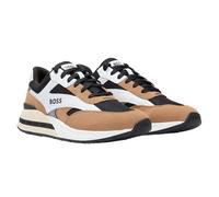 (6 UK, Brown) Boss Mens Kurt Leather Running Trainers