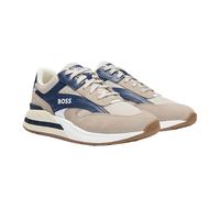 Boss Mens Kurt Leather Running Trainers - Beige - Beige - 6 UK