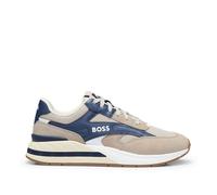 Boss Mens Kurt Running Trainers in Beige Suede - Size UK 12