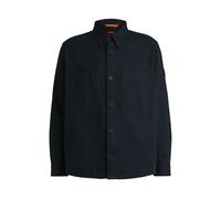 BOSS Mens Lerato M Oversized-fit Overshirt in Cotton piqué