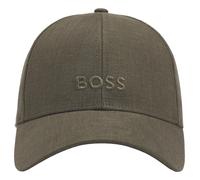 BOSS Men's Linen Cap With Embroidered Logo ZedLN 50539422 Dark Green