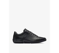 Boss Mens Logo-Embossed Lace-Up Leather Low-Top Trainers Black Eur 44 / 10 UK Men