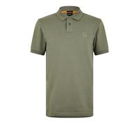 BOSS Mens Logo Patch Cotton Bblend Piqué Polo Top Sage XL