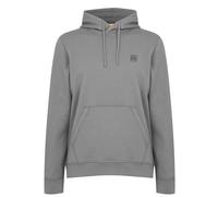 Boss Mens Logo Patch Hoodie Charcoal M