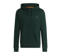 BOSS Mens Logo Patch Hoodie Open Green S
