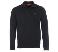 Boss Mens Logo Patch Sustainable Half Zip Sweatshirt - Black material_cotton - Size Medium