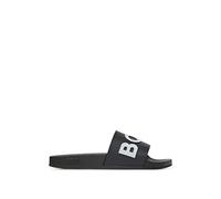 BOSS Mens Logo Sliders Pool Shoes Black 5 UK
