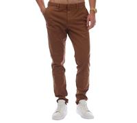 Boss Mens Logo Slim Trousers - Brown - 34R - Brown - 98% Cotton/2% Elastic