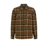 BOSS Mens Lom 2 Oversized-fit Padded Overshirt with Plain Check Brown