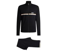 BOSS Mens Long Set 1 Signature-detail tracksuit in stretch cotton