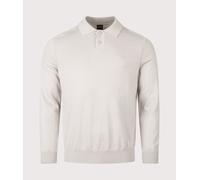 BOSS Mens Long Sleeve Asac Polo Shirt - Colour: 070 Open Grey - Size: XL