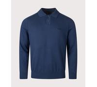 BOSS Mens Long Sleeve Asac Polo Shirt - Colour: 464 Open Blue - Size: XXL