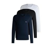 BOSS Bodywear Long Sleeve Lounge T-Shirts (3 Pack), Multi, Size 2Xl, Men Print
