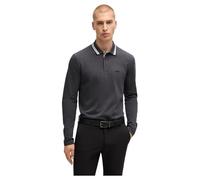 BOSS Mens Plisy Cotton-piqué Polo Shirt with Contrast Logo