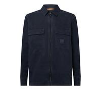 Boss Mens Lovel Full Zip Overshirt - Dark Blue - XS - Dark Blue - 100% Cotton