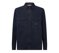 Boss Mens Lovel Zip Overshirt in Dark Blue Cotton - Size 2XL