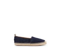 BOSS Mens Madeira Slon Suede Espadrilles with Embossed Logo Size 5 Dark Blue