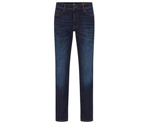 BOSS Mens Maine BC-L-P Regular-fit Jeans in Dark-Blue Super-Stretch Denim