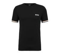 BOSS Mens Matteo Berrettini Black Logo Signature Stripe T Shirt BLACK M