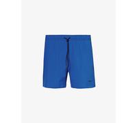 Boss Mens Medium Blue Logo-embellished Regular-fit Recycled-polyester Swim Shorts Xxl