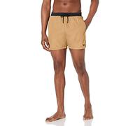 BOSS Men's Medium Length Solid Swim Trunk, Iconic Camel, S
