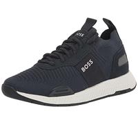 BOSS Men's Mesh Mix Running Sneakers, Midnight Blue, 5 UK