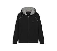 BOSS Orange Mix&Match Mens Stretch-Cotton Zip-Up Hoodie with Embroidered Logo - Black 001 - Black 001 - M