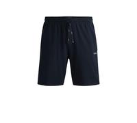 BOSS Mens Mix&Match Short CW Embroidered-Logo Shorts in Stretch Cotton Dark Blue