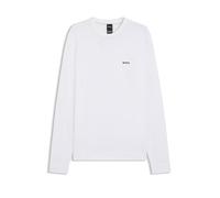 BOSS Mens Momentum Lite Logo-print sweater in a cotton blend White