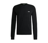 BOSS Mens Momentum-X CN Branded crew-neck sweater in dry-flex fabric Black