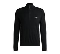 BOSS Mens Momentum-X QZ Branded Zip-Neck Sweater in Dry-Flex Fabric