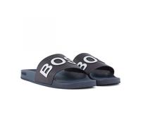 BOSS Mens Navy Logo Strap Slides NAVY 8