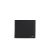 BOSS Grained-leather billfold wallet with metal logo - Style New Crosstown_8cc, 50529496 Black pcs.