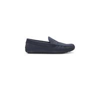 BOSS Nubuck-leather loafers with driver sole - Style Noel_Mocc_tbnu, 50548116 Dark Blue 11