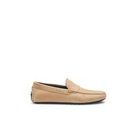 BOSS Noel Nubuck Moccasin Casual Slip Ons - Beige, Beige, Size 43, Men Beige