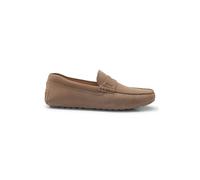 BOSS Mens Noel Mocc Suede Moccasins with Penny Trim Size 12 Beige