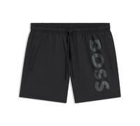 Boss Mens Octopus Logo Print Swim Shorts in Grey - Size Large