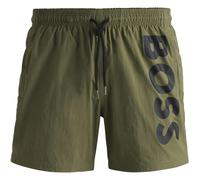 Boss Mens Octopus Swim Shorts - Dark Beige - S - Dark Beige - 100% Mixed
