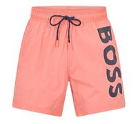BOSS Mens Octopus Swim Shorts with Bold Branding Bright Pink M