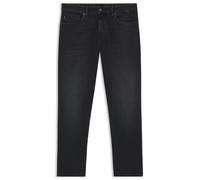 BOSS Mens Onyx BO Tapered-fit Jeans in Black Comfort-Stretch Denim