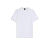 BOSS Green Tee Mens Stretch Cotton T-Shirt with Contrast Logo NOS - White 100
